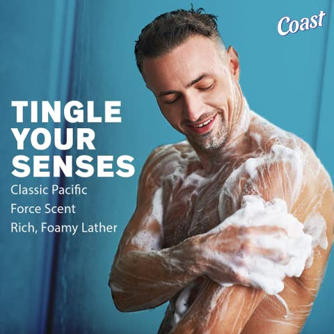 2-em-1 Gel de Banho e Shampoo, Fragrância Clássica – Gel de Banho e Shampoo para Homens - Coast