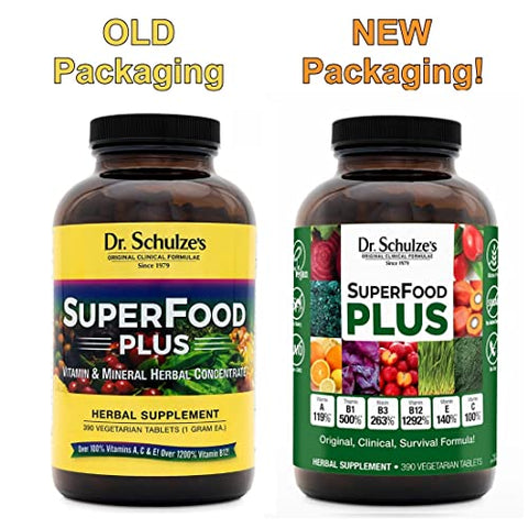 Dr. Schulze's - Dr. Schulze’s SuperFood Plus | Vitamina – Energize seu dia com o SuperFood Plus do Dr. Schulze | 100% natural e repleto de nutrientes essenciais | Embalagem de 500g