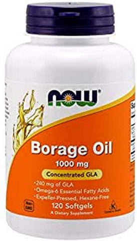 NOW Foods - Now Foods Óleo de Borragem, 1000 Mg, 120 Cápsulas Softgels – Benefícios para a Saúde e Bem-Estar