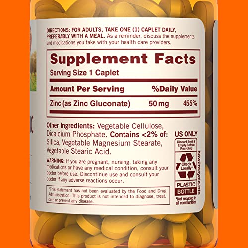 Zinc 50mg – Saúde Imune e Antioxidante – 100 Comprimidos (Pacote com 3) - Sundown