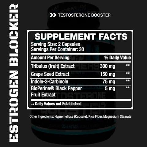 Iron Brothers Supplements - Aumente a Libido com Bloqueador de Estrogênio – Booster de Testosterona para Homens – Suplemento Natural Anti-Estrogênio