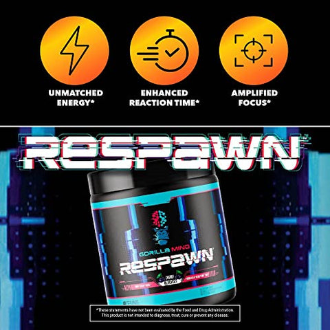 Respawn (Bombsicle) – Suplemento Avançado para Jogos com Foco Amplificado, Tempo de Reação Aprimorado e Energia Limpa (40 Porções) - Gorilla Mind