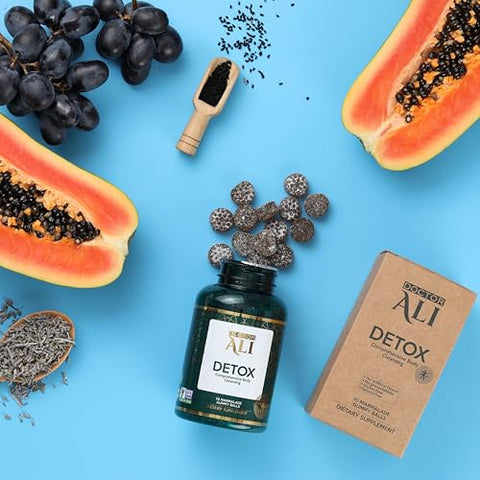 MEHRIGIYO - Doctor Ali – Gomas Detox para Limpeza Completa do Corpo | Ingredientes Orgânicos | 70 Unidades | Sem Glúten | Sem Gelatina | Não-OGM | Halal