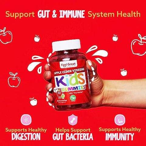 The Feel Great Vitamin Company - Feel Great Vitamin Co. Gomas de Vinagre de Maçã | Multipack para Crianças e Adultos | Suporte Digestivo Antioxidante Natural Absorção de Nutrientes Saudáveis