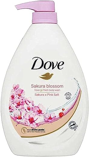 Body Wash Go Fresh Sakura Blossom com Sal Rosa, 1000 ml, Bomba, 1 unidade - Dove