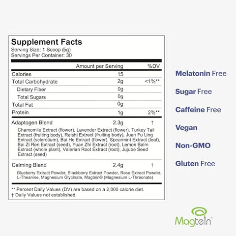 NoonBrew - MoonBrew Magnesium Sleepy Berry: Auxílio Natural para Dormir sem Melatonina | 14 Superfoods com Magnésio Glicinato