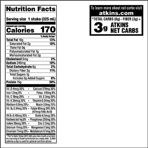 Pumpkin Spice Latte: 15g Proteína, 3g Carboidratos Líquidos, 1g Açúcar, Baixo Índice Glicêmico, Amigo do Keto, 12 Unidades - Atkins
