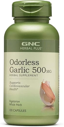 Alho sem odor 500 Mg 100 Cápsulas – Comprimidos de alho sem odor GNC de alta qualidade - GNC
