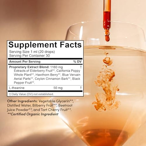 Wine Down: Suplemento Herbal, Sem Álcool, Inspirado em Vinho Tinto, Sem Açúcar, Sem Glúten, Vegano – 30 Porções – 35g - Apothékary