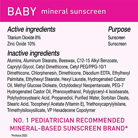 Protetor Solar Mineral para Bebês BLUE LIZARD com Óxido de Zinco, FPS 50, Resistente à Água, Proteção UVA/UVB com Tecnologia de Tampa Inteligente – Sem Fragrância, Tubo de 3 ml (Pacote com 2)