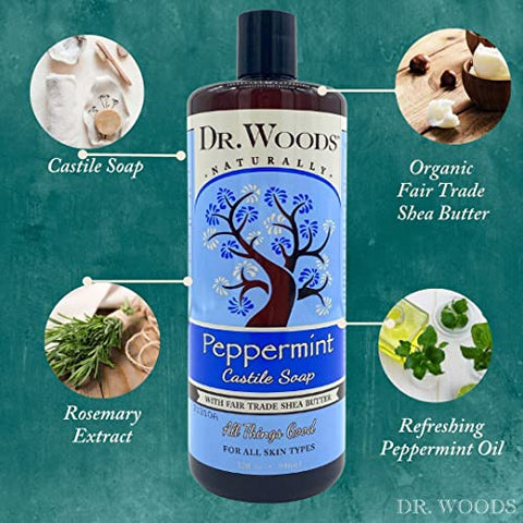 Peppermint – Sabonete Líquido Refrescante 473ml - Dr. Woods
