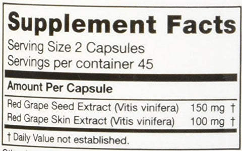 Seagate - Extrato de Semente de Uva 250mg, 90 Cápsulas Vegetais