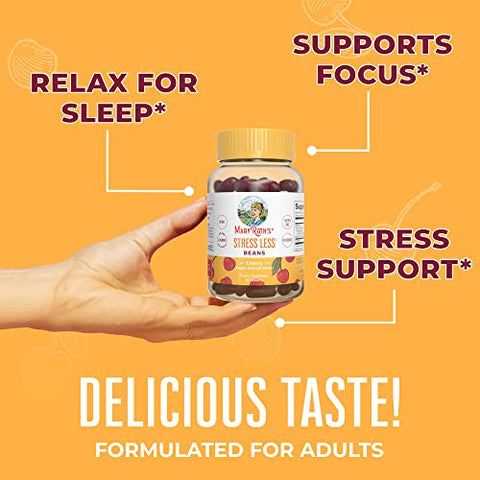 Magnesium Citrate Vita-Beans | Suplemento de Magnésio com L-Theanine | Magnésio Calmante para Adultos | 1 Mês de Fornecimento - MaryRuth Organics