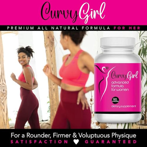 XENXNUTRA LABS - Pílulas para Ganho de Peso Feminino Curvy Girl – Aumento de Quadril e Seios para Mulheres – Tenha Curvas Rápidas – Preencha suas Calças Jeans e Entre no Maiô sem Cirurgia ou Enchimento – 90 cápsulas