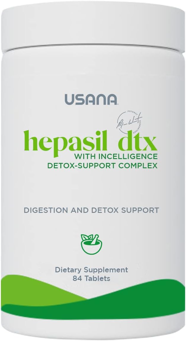Hepasil DTX com Complexo de Suporte à Desintoxicação InCelligence para Suporte Abrangente ao Fígado* – 84 Comprimidos – Fornecimento de 28 Dias - USANA