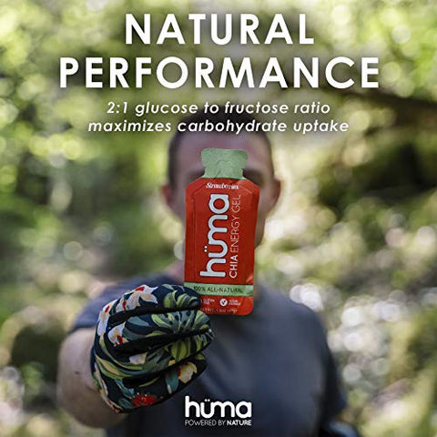 HÜMA CHIA ENERGY GEL - Huma Chia Energy Gel 12 Pack – Gel Energético de Alimentos Reais para Exercícios de Resistência – Amigável ao Estômago