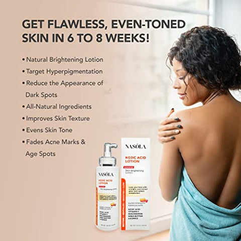 Nasola - Loção Natural de Ácido Kójico para Clareamento da Pele do Rosto : Kojic Acid Lotion