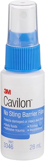 3M - Cavilon No-Sting Barrier Film 3m – Proteção Gentil para Pele Contra Fluidos Corporais, Adesivos e Fricção – Filme Barreira Livre de Álcool, Hipoalergênico e Livre de Látex – Spray Pump 28 ml