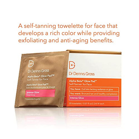Alpha Beta Glow Pad Intense Glow para Rosto: Pele Opaca sem Brilho  Dr Dennis Gross - Dr Dennis Gross