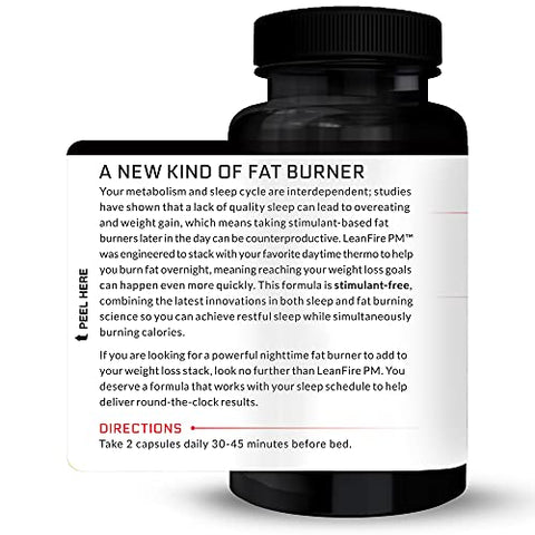 LeanFire PM – Pílulas de Emagrecimento para Mulheres e Homens, Queimador de Gordura e Pílulas de Emagrecimento Noturno para Queimar Gordura, Acelerar o Metabolismo e Melhorar o Sono para Resultados Incríveis - Force Factor