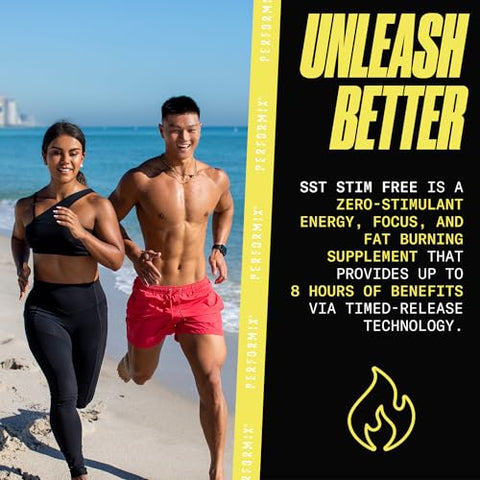 SST Stim Free – Energizante sem Estimulantes, Supressor de Apetite – 60 cápsulas - PERFORMIX