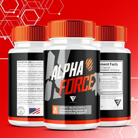 Fyvus - Alpha Force Max – Suplemento de Força Máxima para Suporte de Alta Energia – Fórmula Avançada para Saúde Geral (180 Cápsulas)