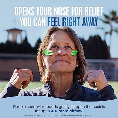 Faixa Nasal Breathe Right Extra Forte Transparente para Pele Sensível – Solução sem Medicamentos para Ronco