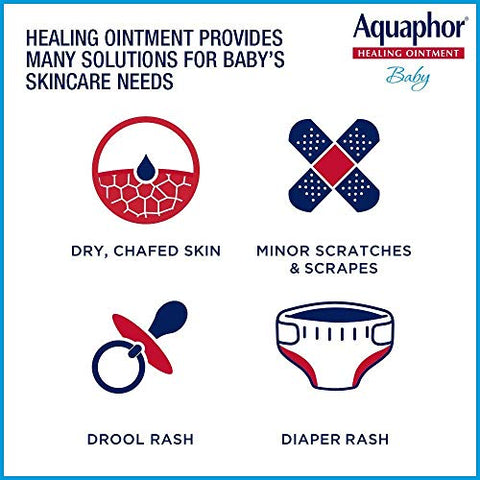 Pomada Cicatrizante Avançada para Pele Ressecada, Irritada e Assaduras de Bebê, 14g - Aquaphor