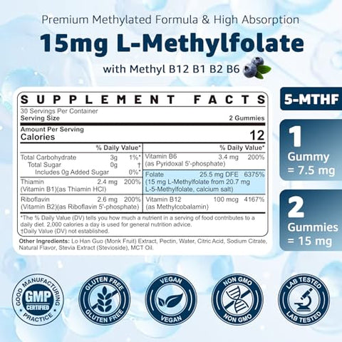 Nextdia - L-MethylFolate 15mg: Potencialize sua saúde com o melhor suplemento de metilfolato