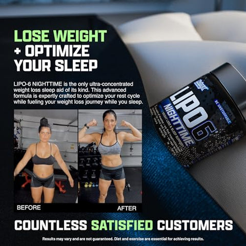 Nutrex Research - Nutrex Lipo 6 Queimador de Gordura Noturno | Auxílio para Dormir com Melatonina | 60 cápsulas