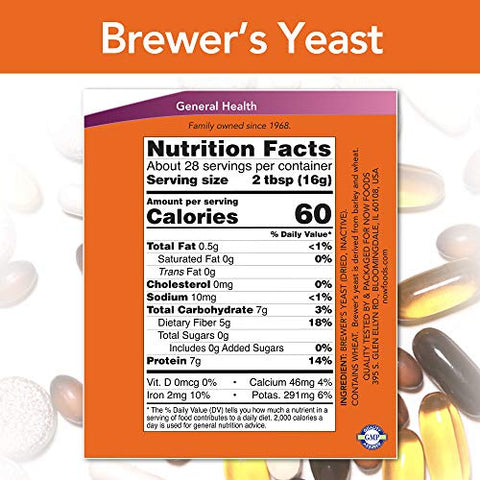 NOW Foods - Levedura de Cerveja NOW, 454g (Pacote com 2) – Saúde e Nutrição