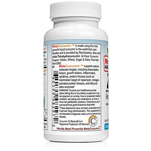 REVGENETICS - MetaCurcumin 277x – Super Curcumin TetraHydroCurcumin (60 Cápsulas Líquidas) – Potencialize sua saúde com o poderoso MetaCurcumin 277x