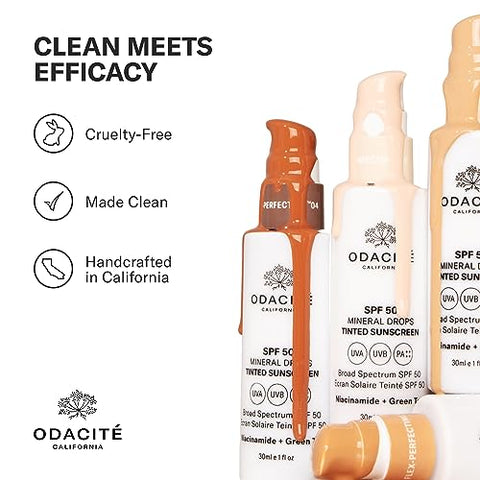 ODACITE - Protetor Solar Tonalizante SPF 50 Flex-Perfecting™ Mineral Drops TWO – 30ml