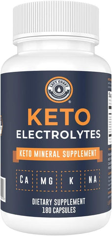 Left Coast Performance - Suplemento Keto de Eletrólitos, 180 Cápsulas. Pílulas de Eletrólitos para Dieta Cetogênica. Magnésio, Potássio, Sódio, Cálcio. Comprimidos de Eletrólitos Keto para Suporte de Hidratação* por Left