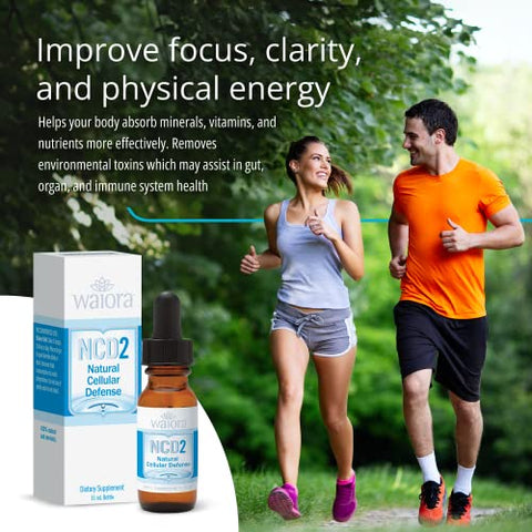 NCD2 Gotas Líquidas de Zeólita Ativada, Limpeza Natural do Corpo e Suporte ao Sistema Imunológico, Equilíbrio do pH, Intestino Saudável e Resposta Inflamatória, 100% Natural, Não Tóxico - Waiora