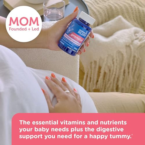 Mommy's Bliss - Mommy’s Bliss – Multivitamínico Probiótico Pré-Natal para Mulheres c/ Ácido Fólico, Apoia o Desenvolvimento do Bebê