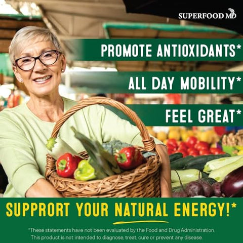 Superfood MD - Suplemento de Frutas e Vegetais Superfood – 360 Suplementos Integrais de Frutas e Vegetais