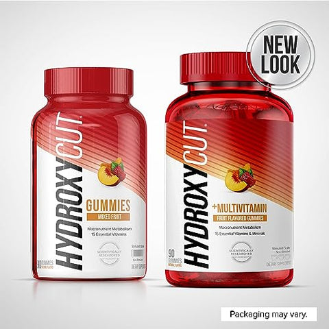 Gummies – 99% Livre de Cafeína – Metabolize Carboidratos, Proteínas – 60 gomas - Hydroxycut