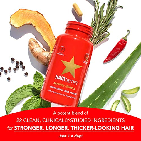 Vitaminas Avançadas para Cabelo Feminino | Fortaleça seus fios | 60 cápsulas - HAIRtamin