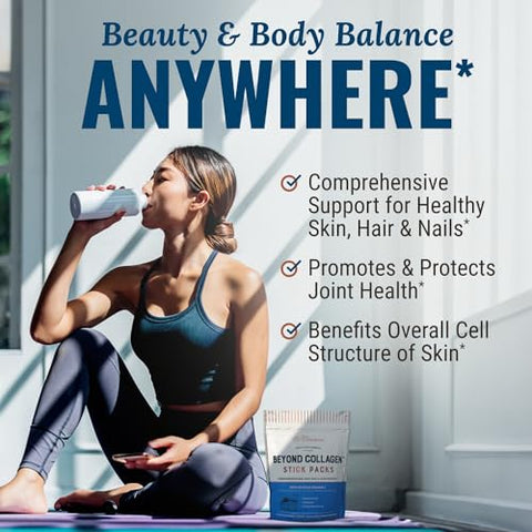 Live Conscious - Beyond Collagen Peptides Powder Unflavored Packets – Hidrolisado de Colágeno em Pó – Cabelo Pele Unhas –
