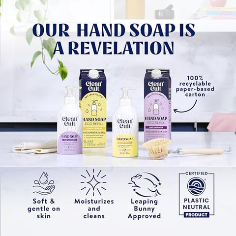 Recargas de Sabonete Líquido para as Mãos – Lavanda Selvagem – Com Aloe Vera – 500ml - Cleancult