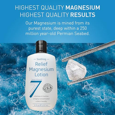 Loção de Magnésio Seven Minerals para Alívio Calmante – Nova Fórmula | 100ml
