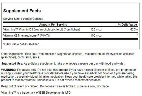 D3 Extra Forte – Vitamina D3 em Cápsulas 5000 UI – 60 Cápsulas - Swanson
