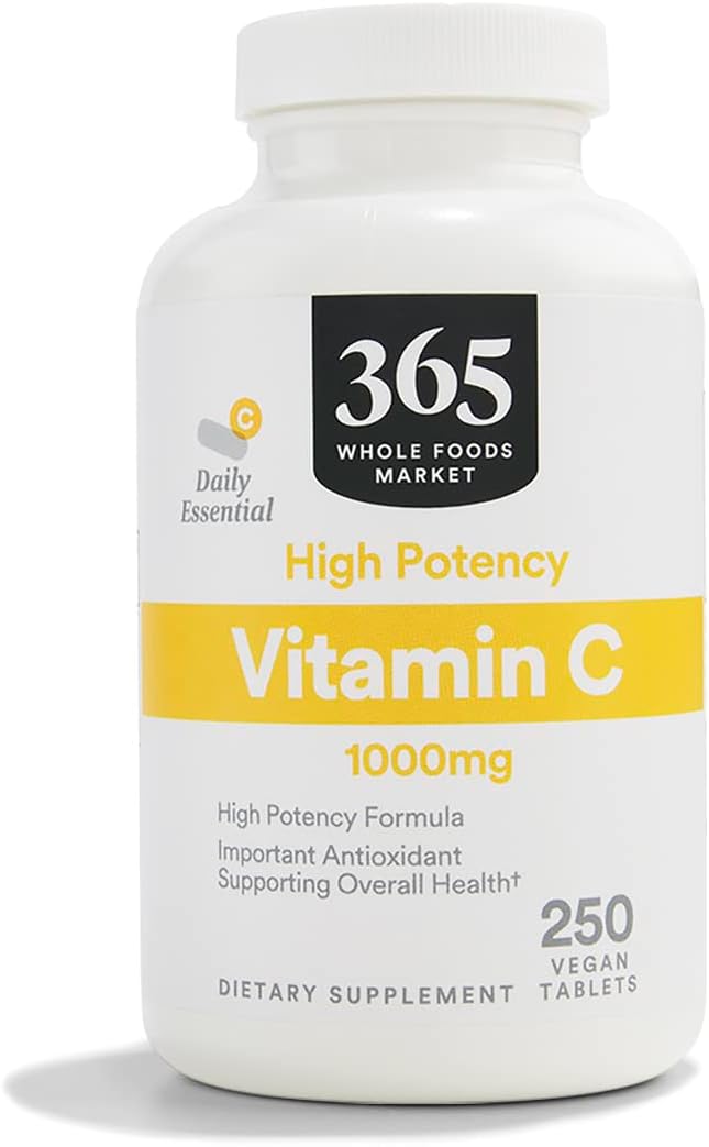 Vitamina C 1000mg, 250 Comprimidos – Benefícios para a saúde e imunidade - 365 by Whole Foods Market