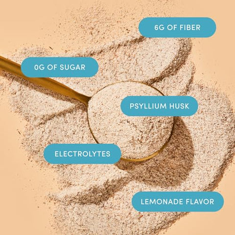 Bio.me - Fiber Rescue Limonada 20 Sachês de Viagem – Pó de Casca de Psyllium para Saúde Digestiva