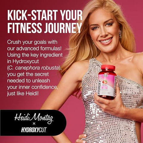 Gummies Mulheres, Morango – 99% Livre de Cafeína – Suporta Cabelo, Pele – 60 gomas - Hydroxycut