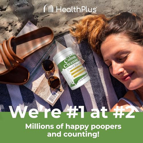 Fórmula Original Health Plus Super Colon Cleanse (1991-2018), 15 oz Pó, 42 Porções – Desintoxicação Natural, Suporte Digestivo, Alívio da Constipação