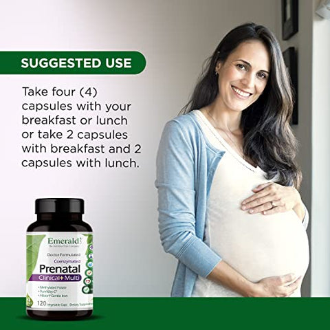 Prenatal Clinical Multi – Multivitamínico Pré-Natal com Metilfolato, Ferro Quelato Albion e Ingredientes Integrais - EMERALD LABS