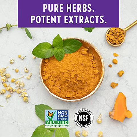 New Chapter - Novo Capítulo Suplemento de Cúrcuma Detox Diário Turmeric Force Ação Detox com Chá Verde Gengibre Sem Necessidade de Pimenta Preta Ingredientes Não-OGM Cápsula Vegetariana, 60 Unidades